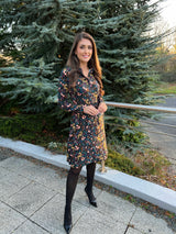 Zadie Shirt Dress - Black/Multi, Jungle Tigers